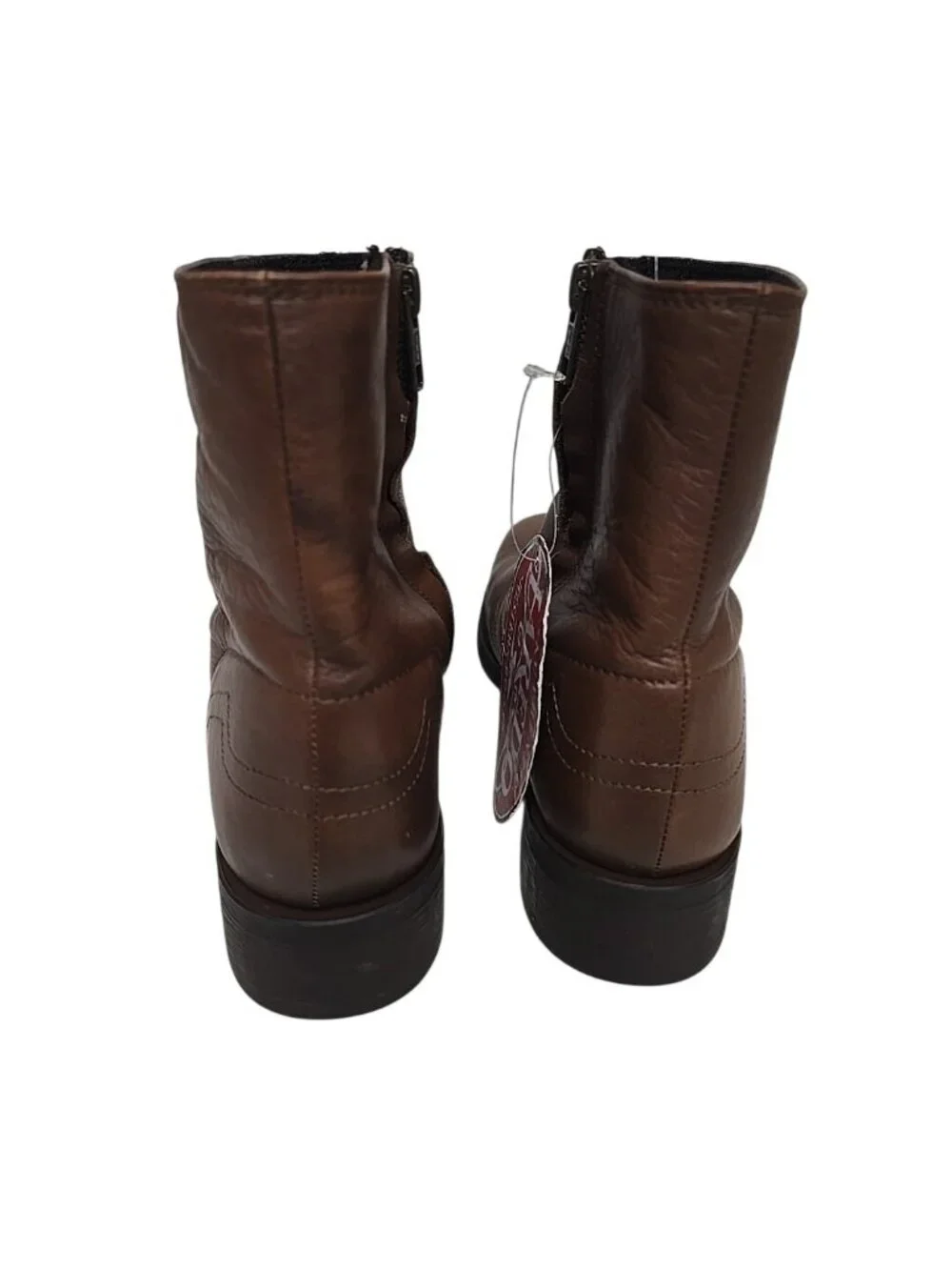 Laredo Men's Side Zip Ankle Cowboy Western Boot Leather Brown Size 9D - Picture 3 of 7